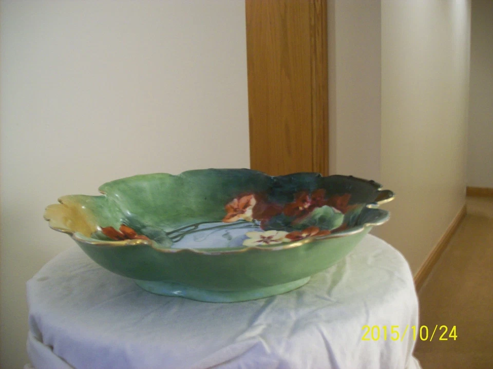 Antiguo cuenco de porcelana pintado a mano Rosenthal Tilly con diseño floral firmado Foto 4 de 4