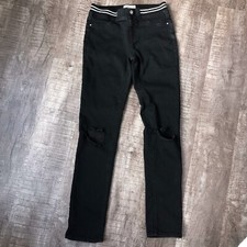 Jordache Skinny Black Ripped Jeans Girls Size 14 Slim