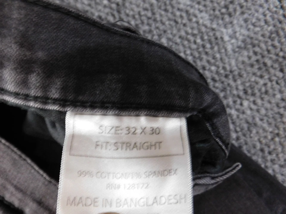 Кольцо огня джинсы мужские 30 x 29 черный прямой свет стирка джинсовой ткани эластичной - Изображение 4 из 4