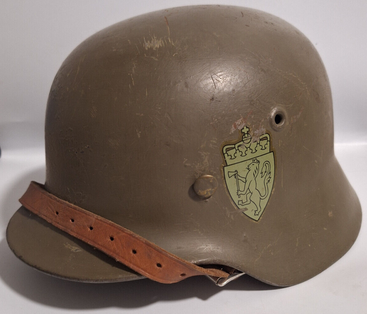 Steel Helmet ET64 M42 Norway Militaria Steel Helmet with Strap and