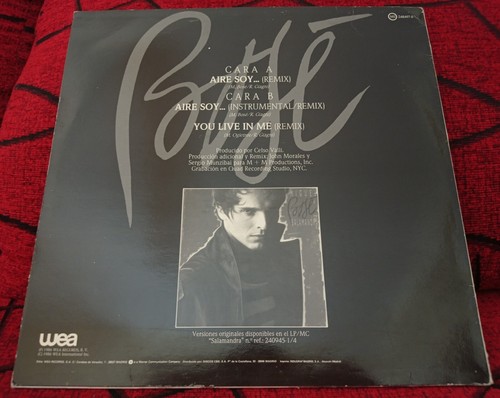 MIGUEL BOSE ** Aire Soy... ** 1986 SPAIN PROMO 12" SINGLE - Picture 2 of 4