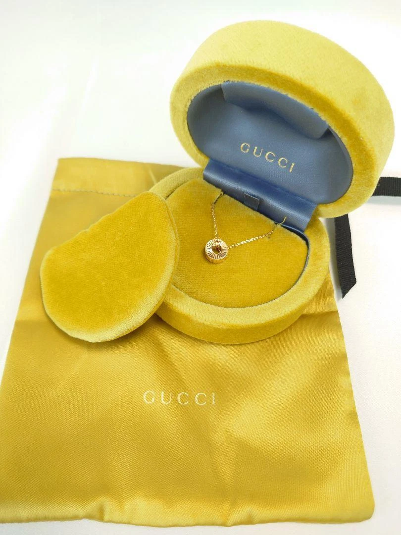 Collana Motivo Cuore GUCCI 750 K18 Oro Rosa 18K Rosa Oro con Borsa portaoggetti in scatola