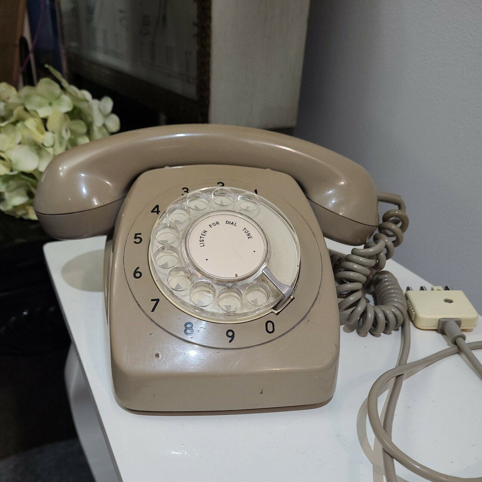 Vintage AWA/Telecom  Rotary Dial Phone 801  1963 Mist Grey