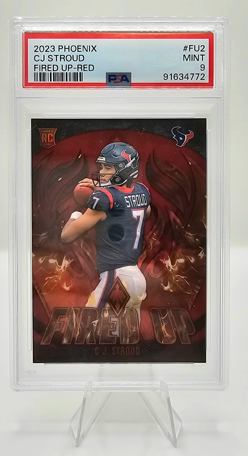 2023 Panini Phoenix CJ Stroud Red Fired Up SP 159/199 - PSA 9 - Texans