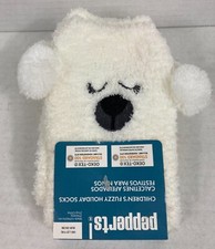 Children's Fuzzy Holiday Socks with Polar Bear by Pepperts