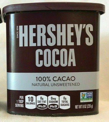 Cocoa, Unsweetened  Hershey's  Lot of 1 -8 oz New Old Stock