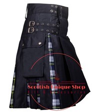 Scottish Handmade Dress Gordon Tartan Utility Kilt Men Hybrid Kilt Custom Size