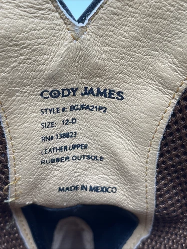 Cody James Men's Hoverfly Performance Western Boots Black Size 12D - Picture 8 of 8