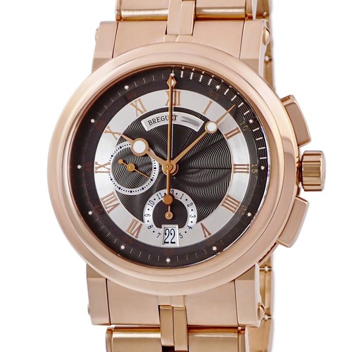 BREGUET Marine II Chronograph 5827BR/Z2/RZ0 18K Rose Gold Solid Grey Date