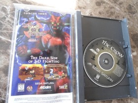 The Crow : City Of Angels Sega Saturn  CIB mositure damage on manual , tested wo