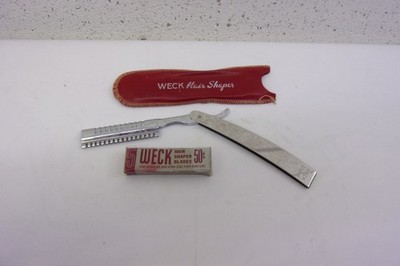 NEW 1960's Vintage E. Weck  Hair Shaper Hair Razor with Case & Blades
