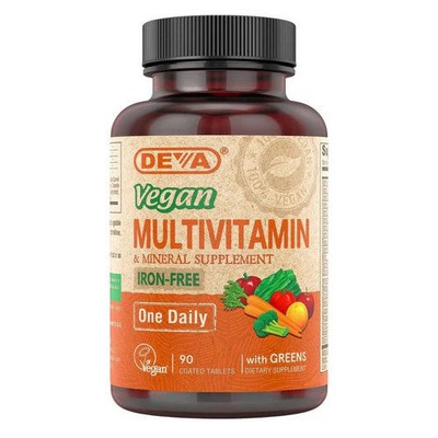 Vegan, Multivitamin Without Iron  90 Tab By Deva Vegan Vitamins