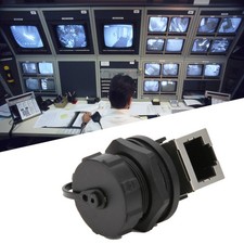 2 Pcs RJ45 Adapter RJ45-90° Post Board Double Socket Outdoor Waterproof Etherne-