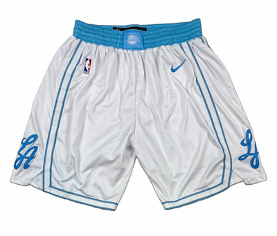 Nike NBA Los Angeles Lakers Herren Basketball-Shorts 52 Weiß/Hellblau