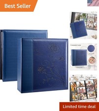 Stylish 4x6 Photo Album Holds 600 Photos - Beautifully Crafted Leather Cover