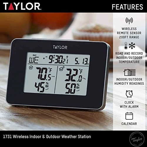 Taylor Precision Products Wireless Digital Indoor/Outdoor Weather Station - Image 2 of 4