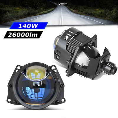 Universal  3.0 Laser Bi LED Projector Lens 140W 6000K High Low Beam With Shrouds