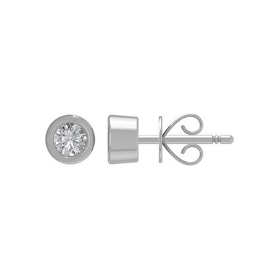 14K Weißgold Lab Grown Diamant Solitär Ohrstecker Geschenk für Frauen