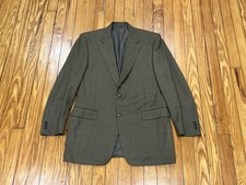 CANALI Men s 42L Wool Textured Sport Coat Suit Blazer Glen Plaid Italy