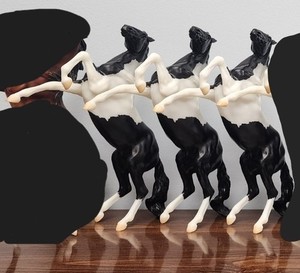Classic/Freedom Series Breyer Horse Black and White Pinto Rearing Mustang