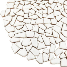 200G Ceramic Mosaic Tiles for Crafts,Irregular Stained Ceramic 0.2"X0.8" Porcela