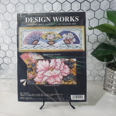 Design Works Oriental Fans Counted Cross Stitch Kit 9420