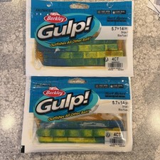 2 Packs Berkley Gulp Saltwater Surf Bytes Strips Blue Fuze