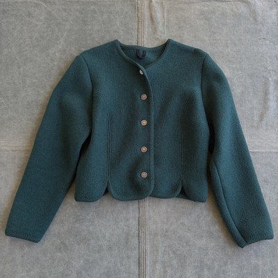 Vintage Edinburgh Wool Sweater Women s 14 Gold Buttons Made In Scotland 80s