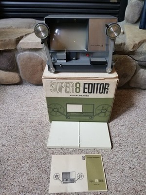Vintage Atlas-Warner 500 Super 8 Film Editor And Viewer Eith Film