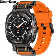 Alloy Frame Silicone Band Protective Case Cover For Galaxy Watch Ultra 2025 47mm