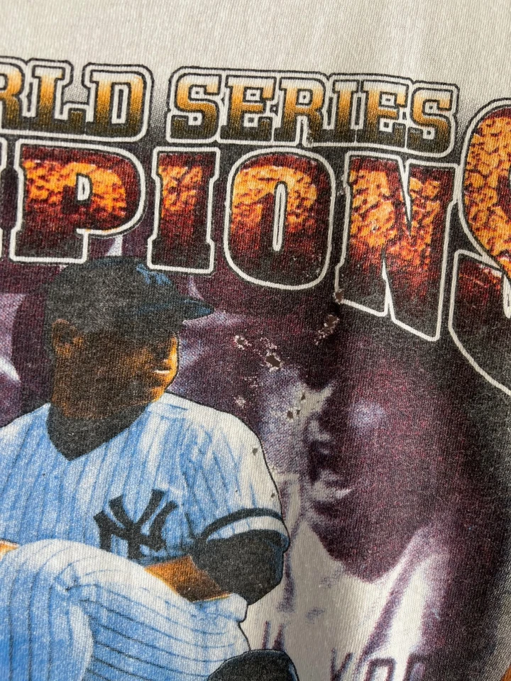 Camiseta De Colección 1996 MLB NY Yankees Serie Mundial Campeones Rap Talla L Foto 3 de 4