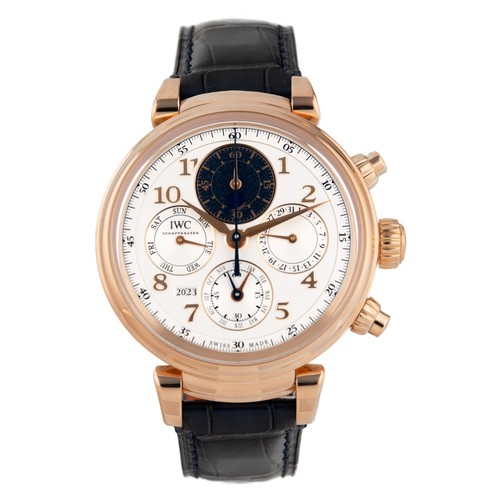 IWC Da Vinci Perpetual Calendar Chronograph Rose Gold Silver Dial 43mm IW392101