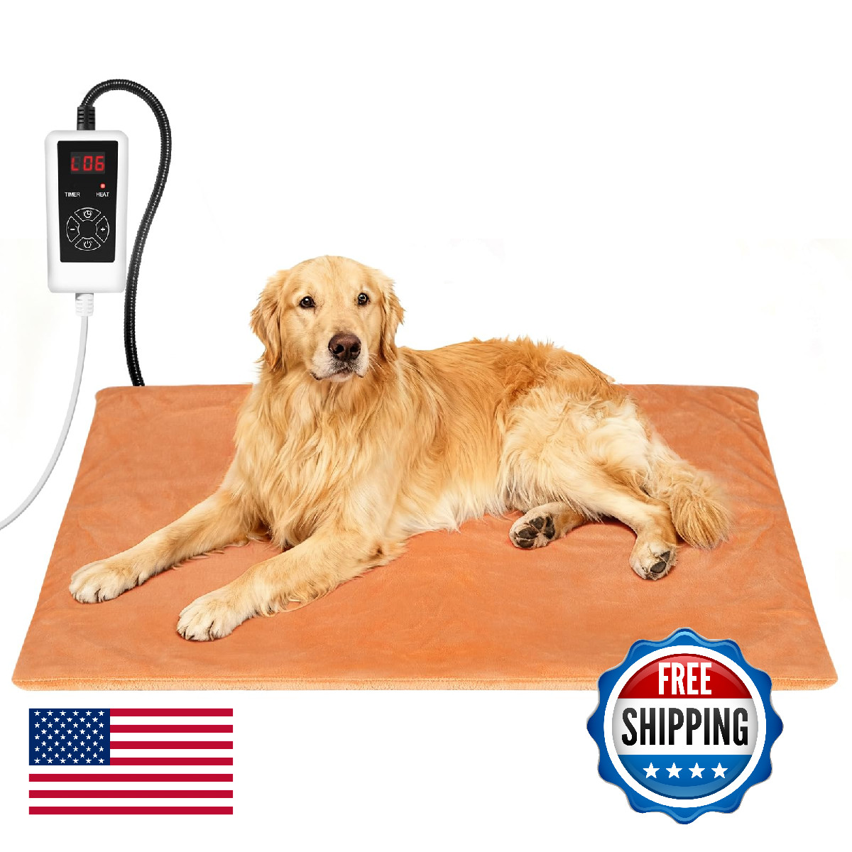 , Electric Heating Pad For Dogs And Cats With Timer, 6 Lev