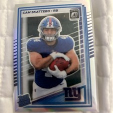2025 Panini Optic Rated Rookie Cam Skattebo #228 Silver Prizm Holo NY Giants
