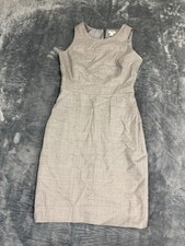 J. Crew Gray Sleeveless Sheath Dress Size 0 Back Zip Office Career Wear