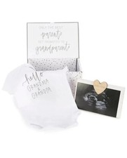 Mud Pie Baby Announcement Gift Box- Grandparents Gift- Printed Bodysuit  Frame