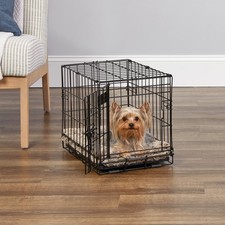 MidWest Homes iCrate Folding Dog Crate 18-inch W/ Divider Panel  Leak-Proof