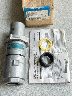 NEW Cooper Crouse-Hinds APJ6375 Arktite Pin Sleeve M4 Plug 60 AMP 3 Pole 3 Wire
