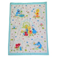 Vintage Sesame Street Elmo Cookie Monster Big Bird Muppet Baby Blanket Comforter