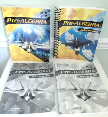 Abeka Pre Algebra Set Worktext SolutionQuizzes Tests + Keys 4th Ed READ!