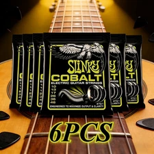 Ernie Ball 2721 Cobalt Super Slinky Electric Guitar Strings 10-46 6 Pack