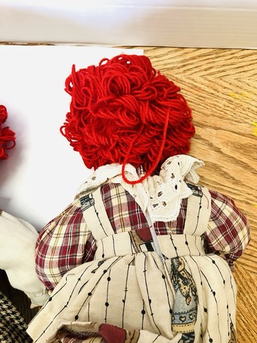 Raggedy Ann & Andy Seymour Mann Porcelain Dolls 14in Read Connoisseur Collection - Picture 7 of 11