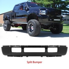 Black Steel Front Bumper Face Bar For 2005-2007 Ford F-250 F-350 Super Duty