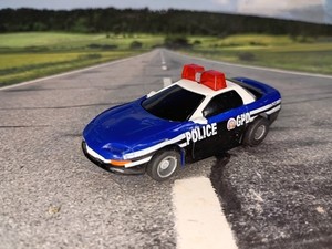  Batman Gotham Police Car On Tyco 440x2 Chassis Blue And White 
