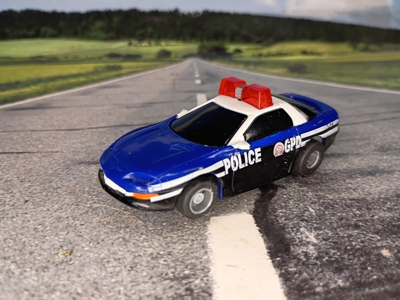  Batman Gotham Police Car On Tyco 440x2 Chassis Blue And White 