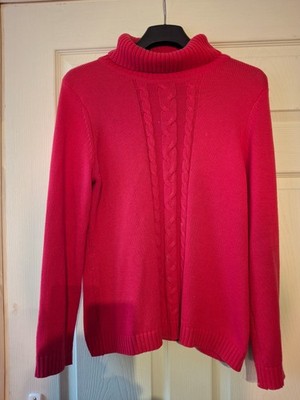 Fabiani Rollkragenpullover, Feinstrick, rot, Gr. 40   -trt1-
