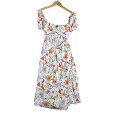 New Windsor Room To Grow Floral Cutout Midi Dress size Medium Ivory