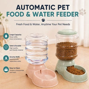 Gravity Pet Feeder Distributeur d'eau Grande capacité Cat Dog Food Bowl Feeding Stat