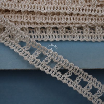 30m Vintage French Cotton Ladder Lace Trim   Bobbin Lace Insertion Border