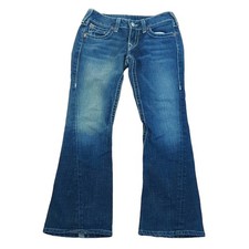 True Religion Y2K Medium Wash Denim Joey Flare Twisted Seam Jeans